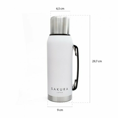 TERMO SAKURA CLASICO DE ACERO INOXIDABLE 1L - comprar online