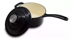 Cacerola Sakura De Hierro Fundido Negra Con Tapa 19 cm - comprar online