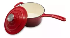 Cacerola Sakura De Hierro Fundido Roja Con Tapa 19 cm - comprar online