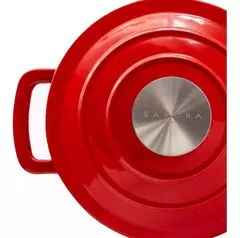Cacerola Sakura De Hierro Fundido Roja Con Tapa 19 cm en internet
