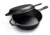 Olla Sarten Hierro Fundido Wok C/mango Doble 26cm Pesada OPALO