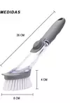 Cepillo Para Limpiar Platos Con Dispenser De Detergente
