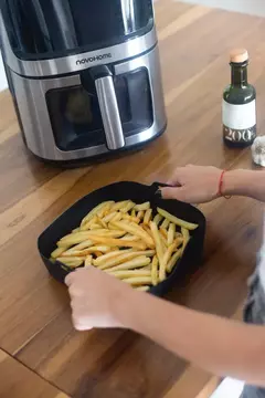 MOLDE AIR FRYER CUADRADO NEGRO GRANDE - Diseno Bazar