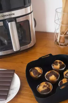 Imagen de MOLDE AIR FRYER CUADRADO NEGRO GRANDE