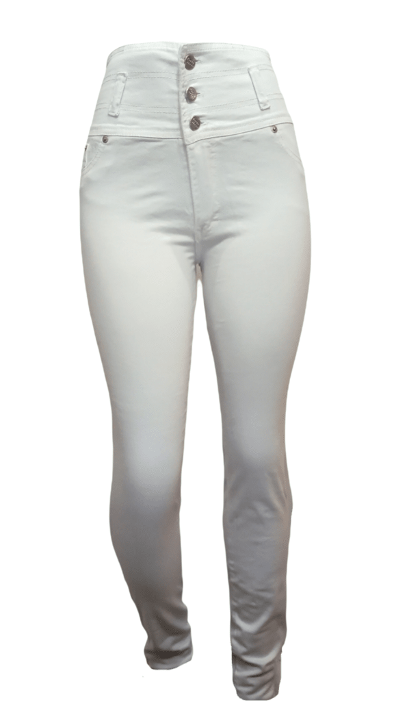 Jean Con Faja Blanco 36 Al 50 thumbnail 3