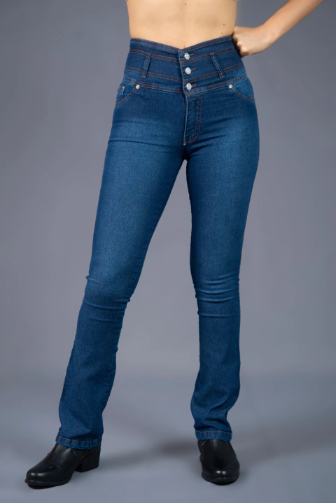 JEAN CON FAJA OXFORD AZUL LOCALIZADO 36 al 50