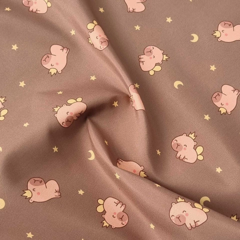 MICROFIBRA PLANA ESTAMPADA CAPIBARA