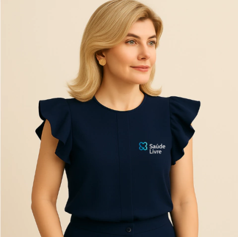 REF 271 - BLUSA COM PREGA MANGA BABADO - comprar online