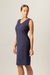 Vestido com recortes decote V sem mangas com bolso inclinado (REF. 946)