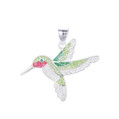DJ613 DIJE COLIBRI EN PLATA 925