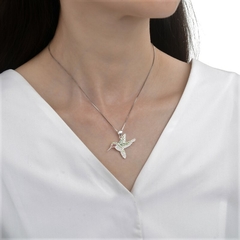 DJ613 DIJE COLIBRI EN PLATA 925 - comprar online