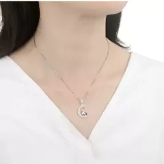 DJ763 DIJE PANDA LUNA PLATA 925 - comprar online