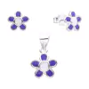 ARO1688 SET DE AROS Y DIJE PLATA 925