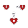 ARO1689 SET DE AROS Y DIJE PLATA 925