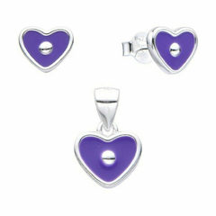 ARO1690 SET DE AROS Y DIJE PLATA 925
