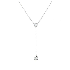DJ599 DIJE CADENA CON ZIRCONIA PLATA 925