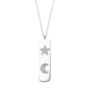 DJ626 DIJE CADENA LUNA PLATA 925