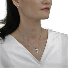 ARO1706 SET DE AROS Y DIJE PLATA 925 - comprar online