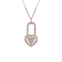 DJ270 DIJE CADENA CORAZÓN PLATA 925