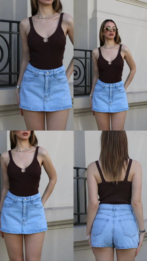 MIN DEMIN JEANS SKORT DAKOTA