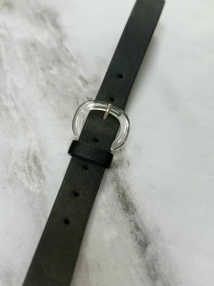 Cinto negro hebilla transparente - comprar online