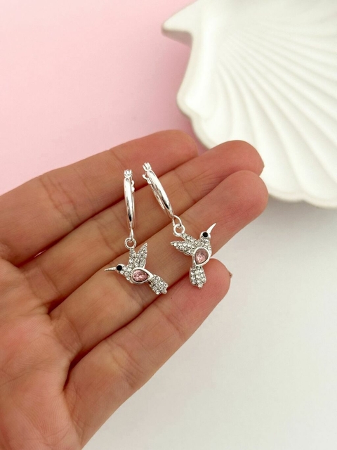 Argolla Colibrí White Rosa BAR1074