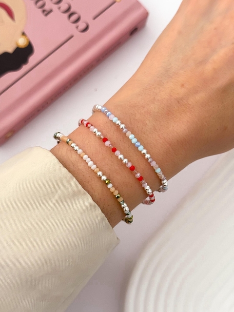 PACK X3 PULSERAS ACERO BLANCO CD1168