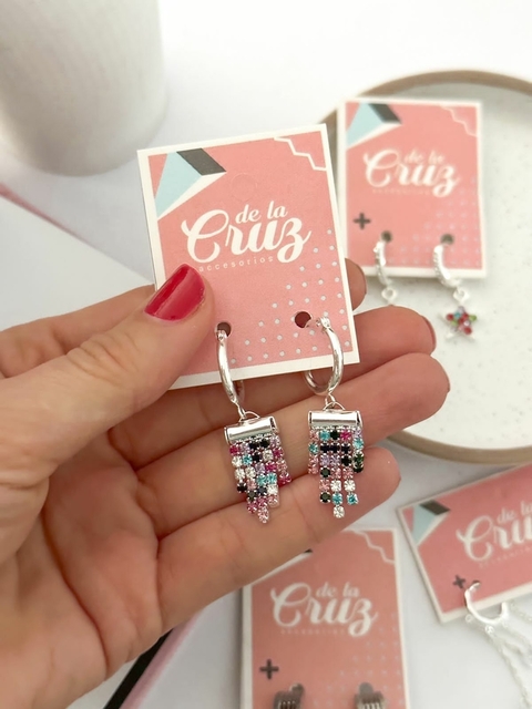 Argolla Italy Strass Multicolor BAR303 x3 - No acumula descuento