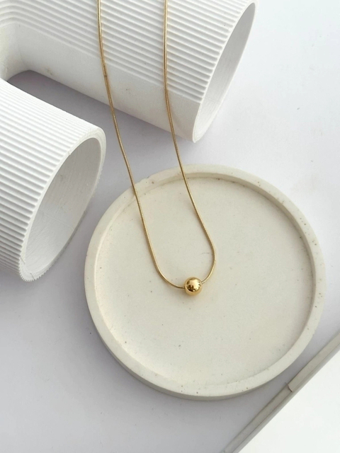 Collar Cola de Ratón Con Pelotita Golden COD17 x3 - No acumula descuento