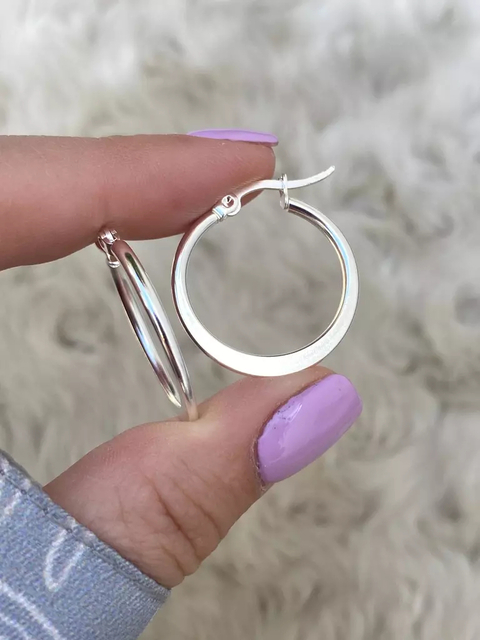 Argolla Plana Blanca 30mm BAR184