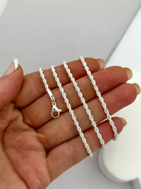 Cadena Turbillon Blanco 0.5*60cm CAB07 x3- No acumula descuento