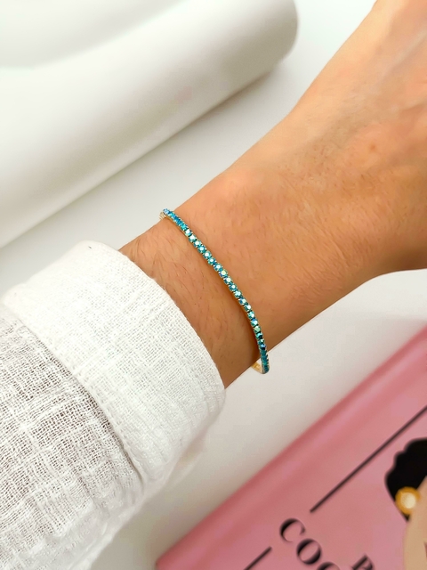PULSERA ELASTICA STRASS DORADO / TORNASOL FAR579 - comprar online