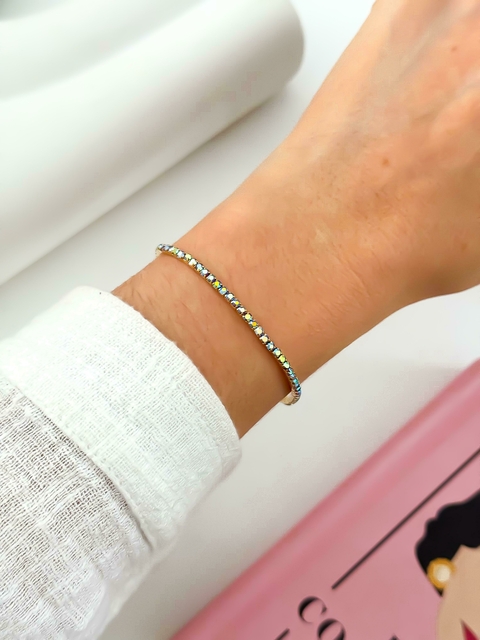 PULSERA ELASTICA STRASS DORADO / TORNASOL FAR581 - comprar online