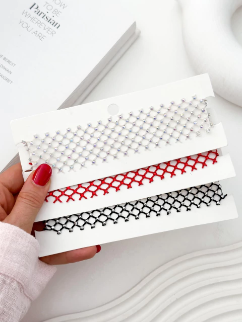 Pack x3 Chockers red CD757 - comprar online