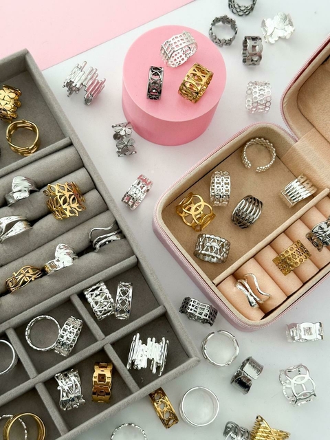 Pack x5 Anillos Acero Surtidos CD462