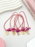 PACK x5 PULSERAS CORDON DIJE BAÑADO EN ORO CD477