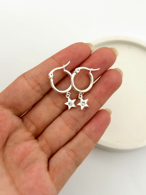 Argolla Cristal Shini Estrella Blanco BAR973