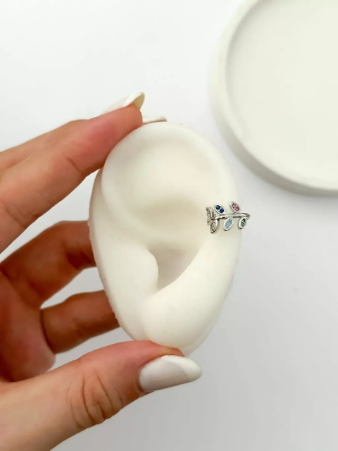 Aro Cuff Hojitas Multicolor QAR117 x3- No acumula descuento