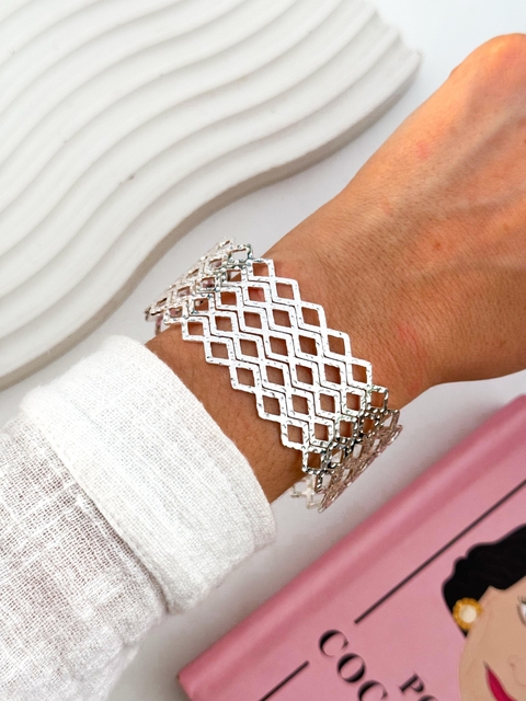 BRAZALETE ACERO BLANCO PULB516 - comprar online
