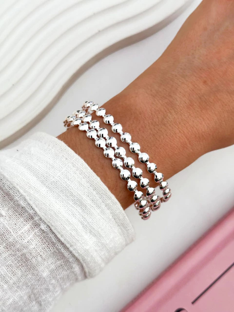 BRAZALETE ACERO BLANCO PULB483 - comprar online