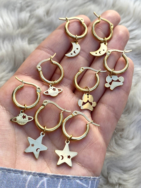 Pack Argollita Dije x5 Dorado CD146 - No acumula descuento