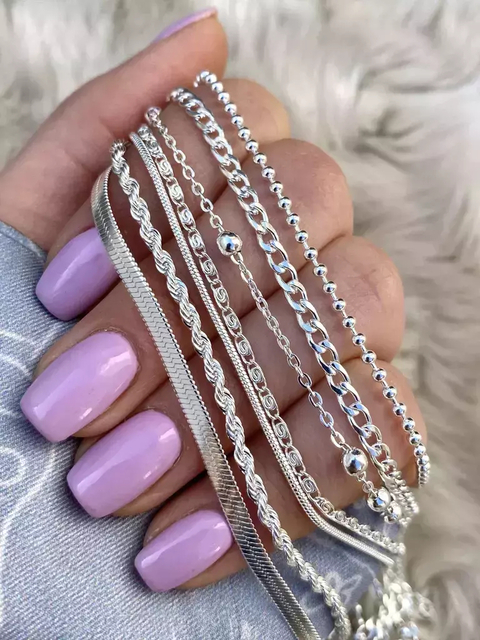 Combo Cadenas Acero Blanco x3 CD139 - No acumula descuento