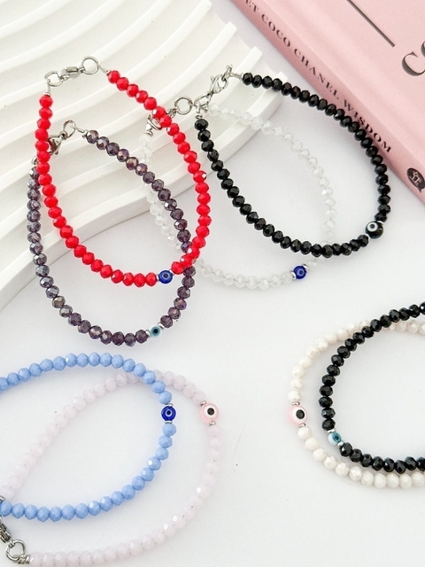 Pack x5 Pulseras Cristal Ojo CD315 - No acumula descuento
