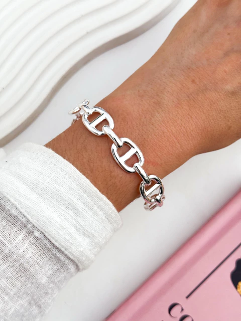 BRAZALETE ACERO BLANCO PULB485 - comprar online