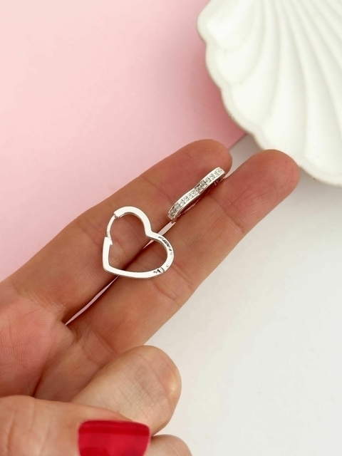 Argolla White Clip love Strass BAR266 x3- No acumula descuento