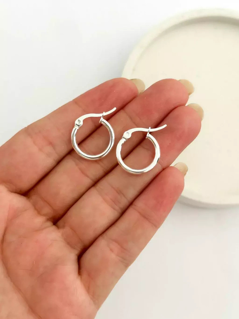 Argolla Simple Blanco 18mm BAR322