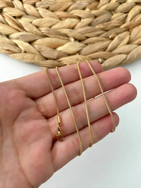 Cadena Cola de Ratón Acero Dorado 1.2*45cm CAD40