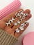 Pack x5 Aros Pasantes Strass CD403