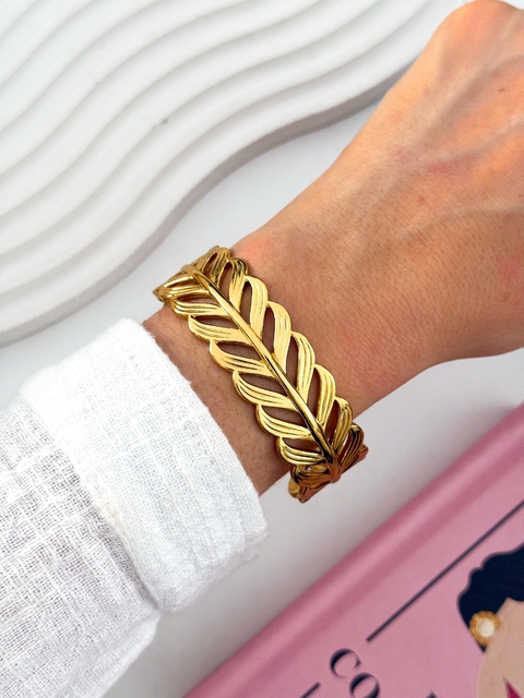 BRAZALETE ACERO DORADO PUD297 - comprar online