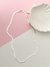 Cadena Plana Blanco 4mm 50cm CAB37 x3- No acumula descuento